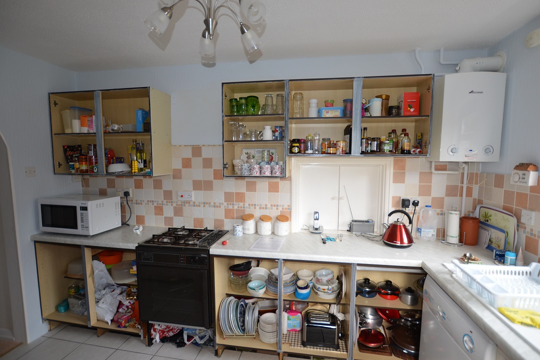 customers refurb kitchen with doors removed